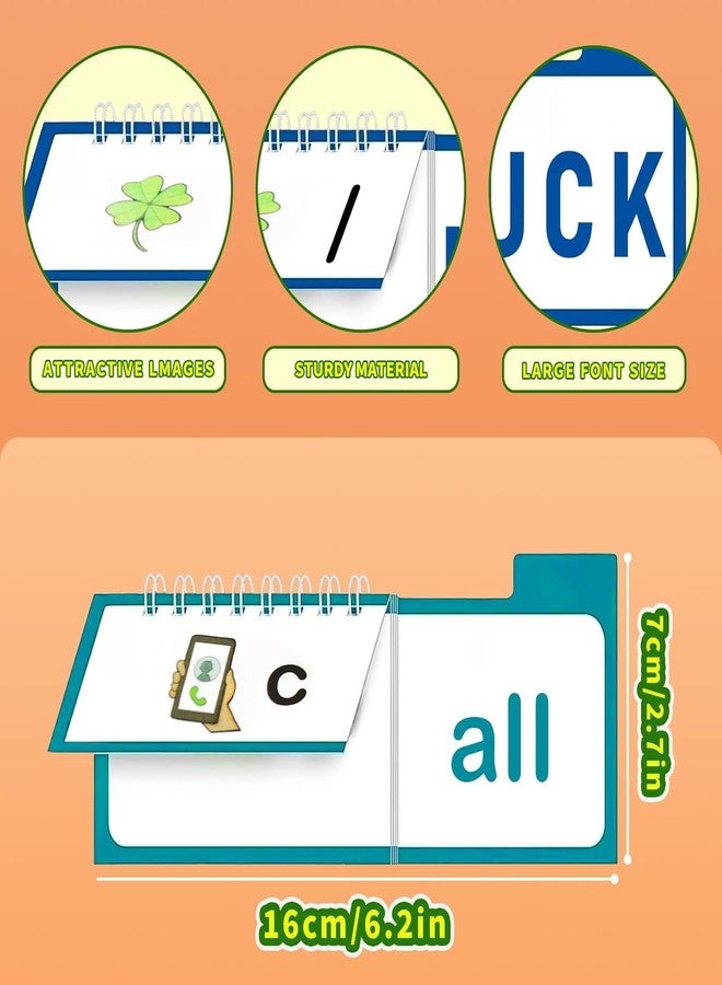 VQLORA Word Family Build Book, Read and Read and Rhyme flip Book, Read and Rhyme flip Books Phonics, 30 Read and Rhyme flip Books for Kids, Sight Words Rhyming Games for Kids - Image 3